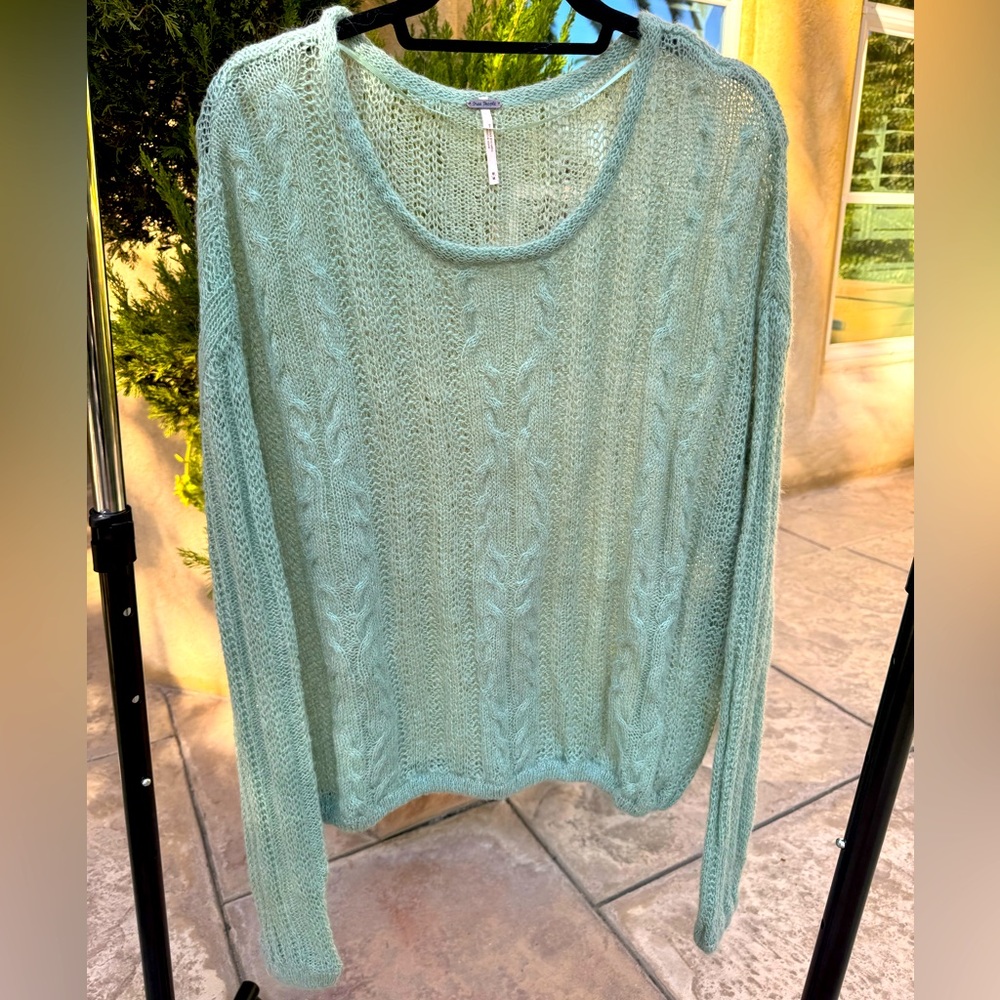 NEW Free People sweater, Mint, Size M